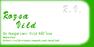 rozsa vild business card